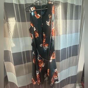 Forest Green floral dress